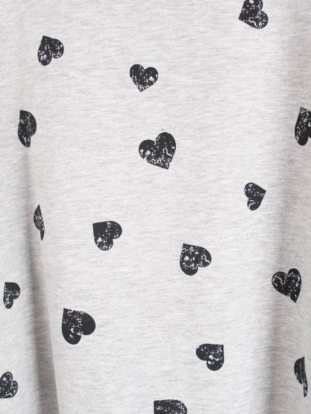 Kim & Cami 2X Gray Heart Print Tunic Top Dolman Sleeve Soft Sweatshirt Knit - Picture 6 of 9